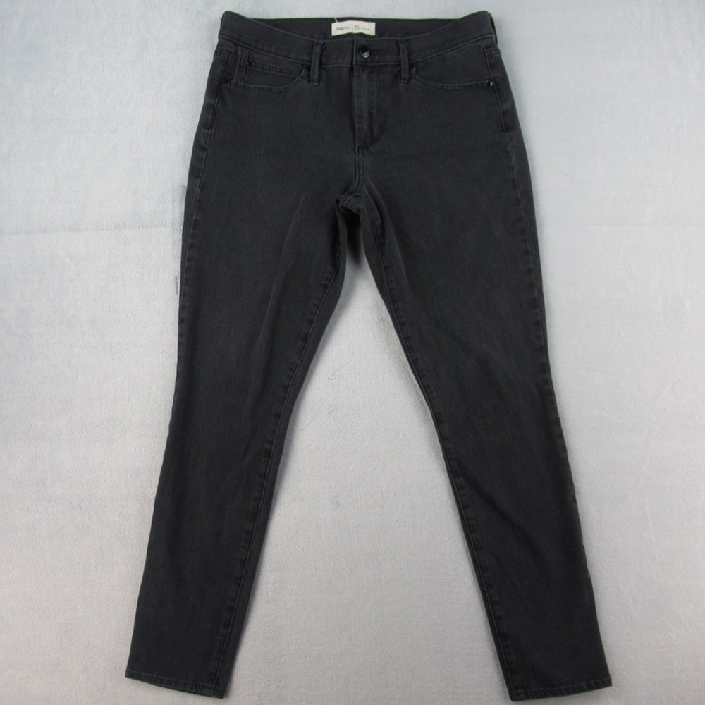 Gap 1969 True Skinny‎ Jeans Womens 29 Regular Black Denim Stretch Pants 29R
